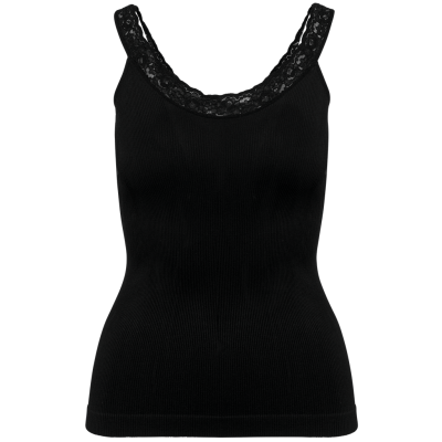 Eco-friendly seamless tank top with lace